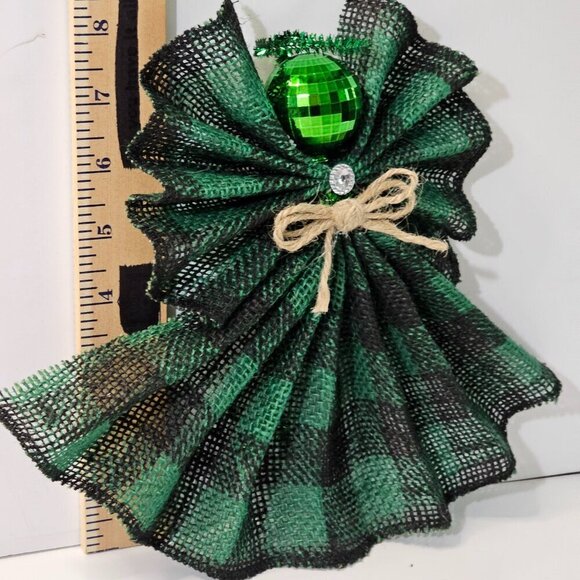Pretty Burlap Holiday Christmas Angel - Picture 5 of 6